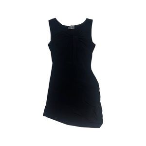 VERSUS Gianni Versace Vintage 90’s Little Black Asymmetrical Mini Dress